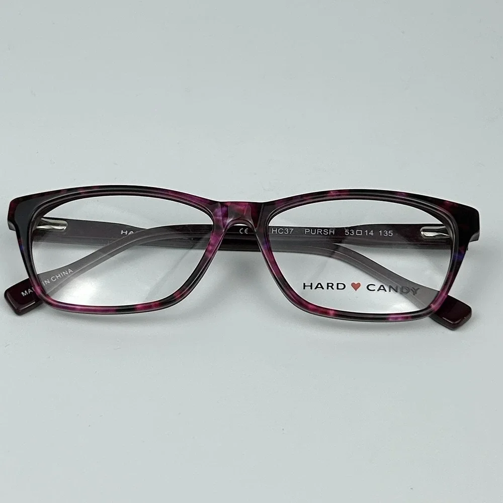 Hard Candy HC37 Pursh Womens Eyeglasses Frame Purple Black Full Rim 53-14-135 mm